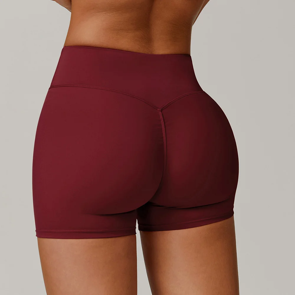 Yoga Shorts Radfahren Frauen Fitness Shorts Laufshorts Atmungsaktive Sport Leggings Hohe Taille Shorts Workout Push Up Gym Shorts