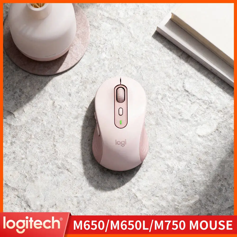 Logitech M650/M650L Ergonomic Mouse - Recycled Plastic Components, SmartWheel Speed Modes, Multi-OS Support, 20-Month Battery