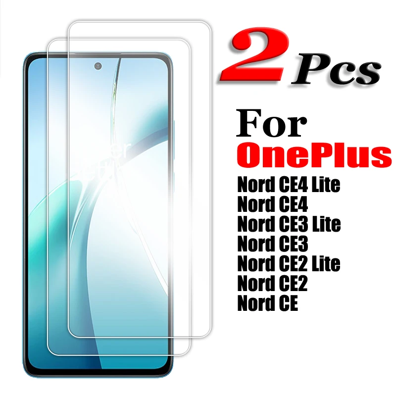 HD 투명 보호 강화 유리 스크린 보호대, OnePlus Nord CE4 라이트 유리, Nord CE CE2 CE3 CE4 라이트, 2 PCs, 3 PCs, 4PCs
