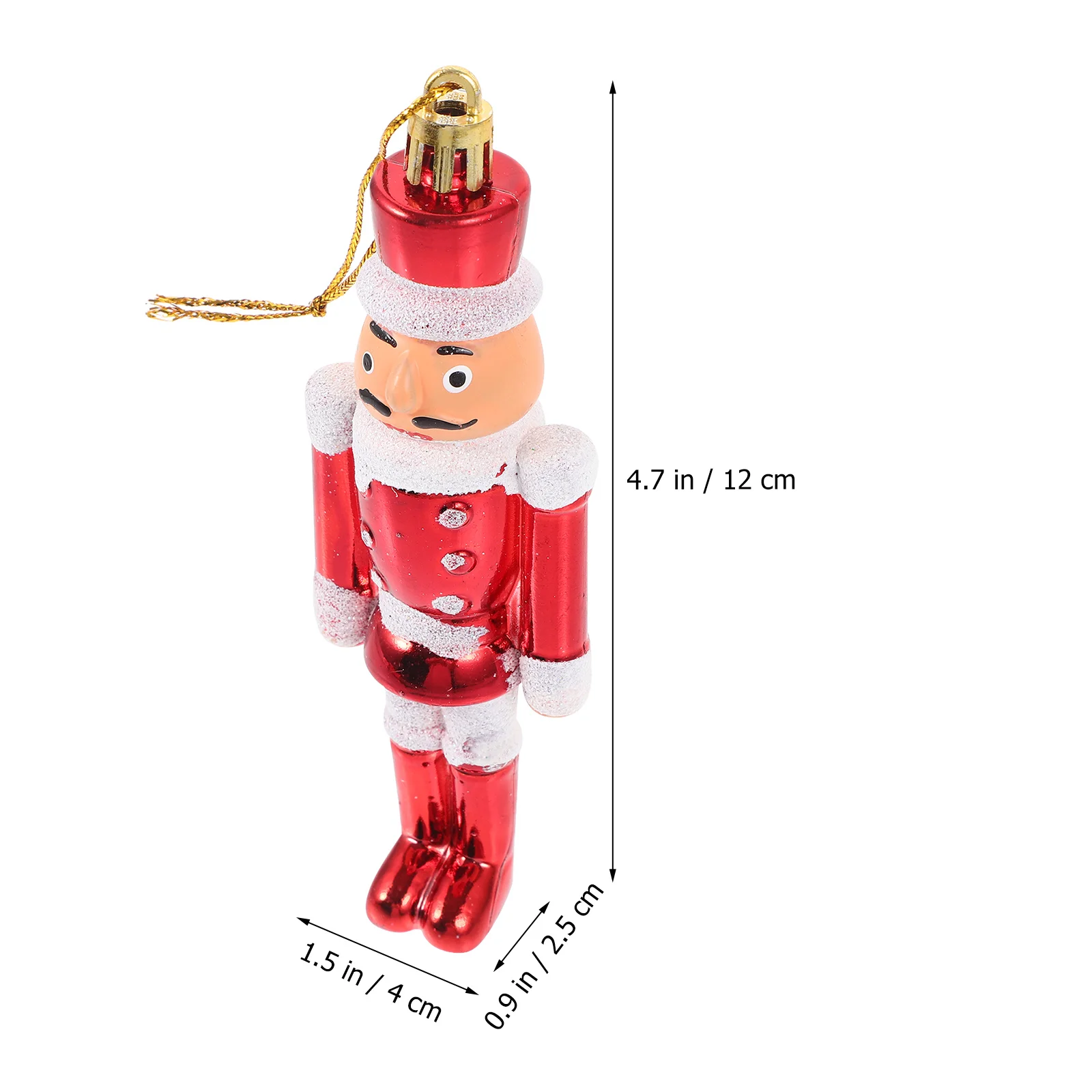 

2Pcs Hanging Christmas Nutcrackers Xmas Party Decor Plastic Ornaments Lovely Interesting Design Home Office Decoration