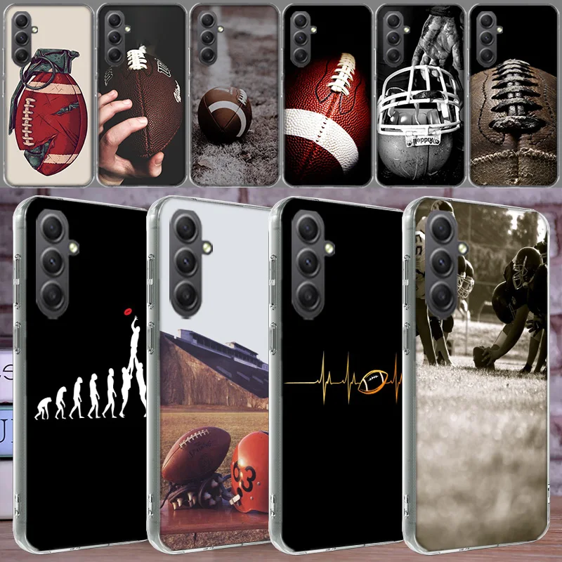 Rugby Ball Funda Case For Phone Samsung Galaxy A12 A22 A32 A52 A52S A13 A23 A33 A53 A14 A24 A34 A54 5G A73 A42 A9 A8 A7 A6 Plus