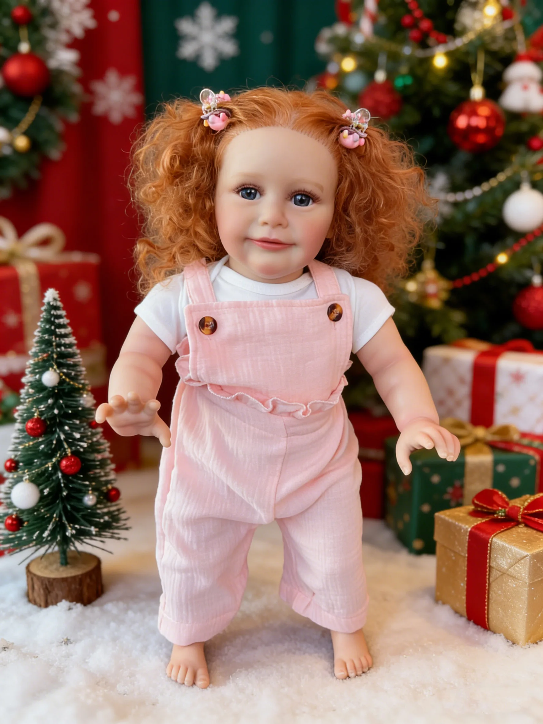 22Inch Soft Cloth Body Zoe Lifelike Toddler Reborn Doll Real photos Multiple Layers Painting With Visible Veins Hand-Rooted Hair