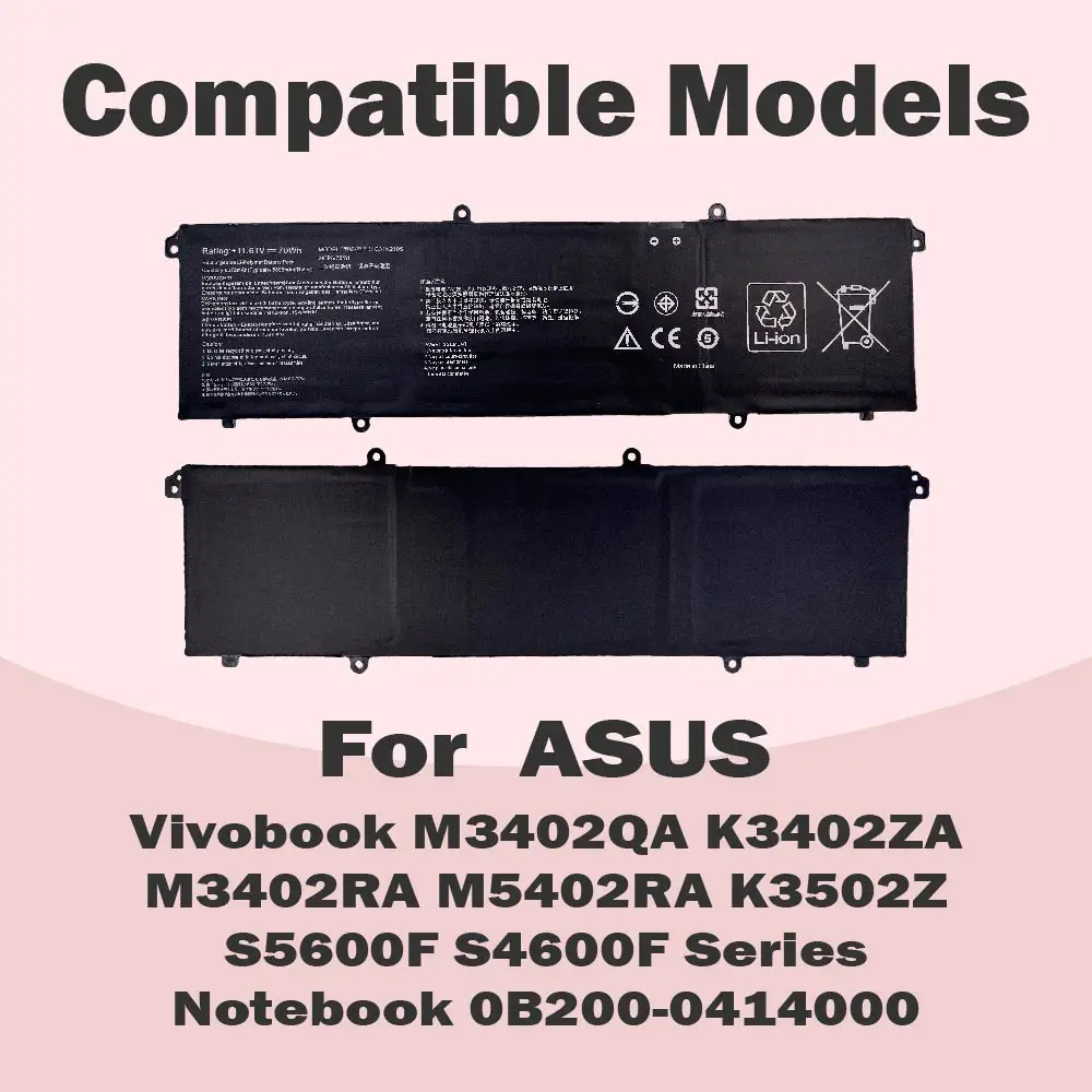 C31N2105 Battery Replacement For Asus VivoBook Vivobook 15X x1503 M1503 pro15 M6500 K6500 S 15 S3502 K3502 Zenbook 14X OLED UX34