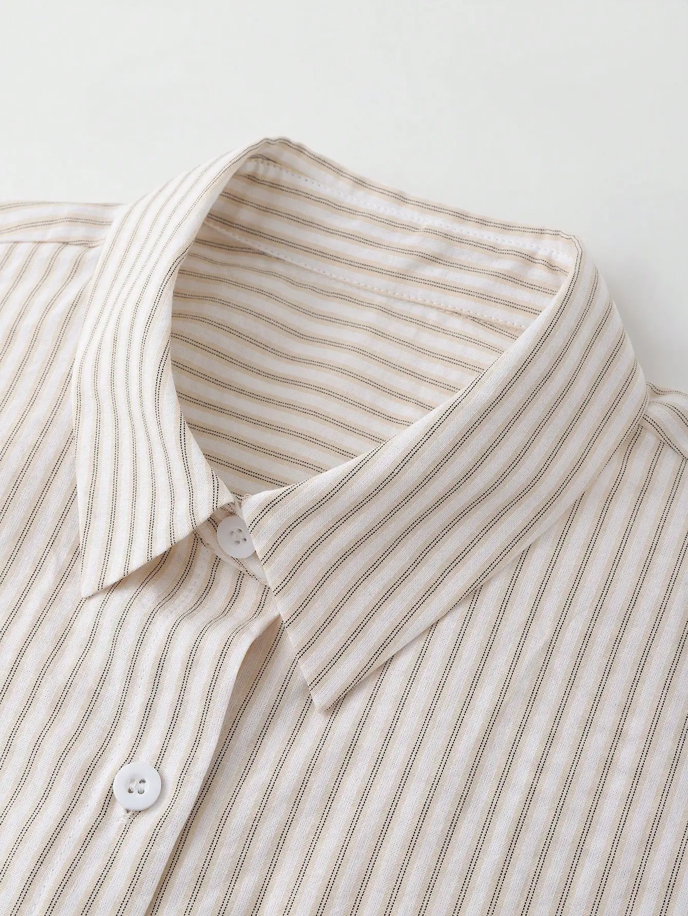 

Винтажная полосатая рубашка с коротким рукавом для женщин, повседневная летняя блузка