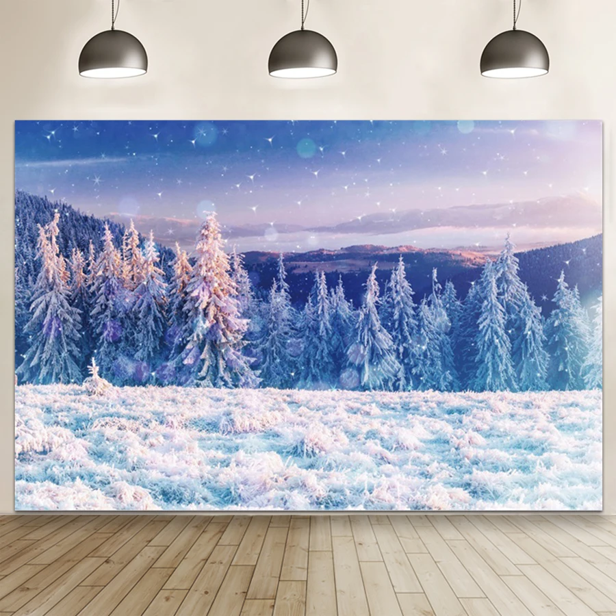 الشتاء الغابات الثلوج التصوير خلفية المناظر الطبيعية شجرة عيد الميلاد ندفة الثلج صورة الطفل خلفية الصورة استوديو الدعائم
