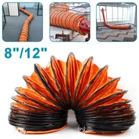 Tuyau de Ventilation 30 cm/12 pouces, PVC, tuyau d'air, tuyau d'air chaud, tuyau extensible, 5 M, tuyau de Ventilation en spirale pour ventilateur de chauffage 1