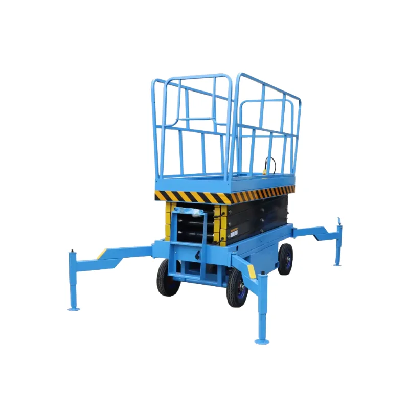 Traction Type Mobile Scissor Lift Hydraulic Lifting Platform Truck for Construction  Maintenance