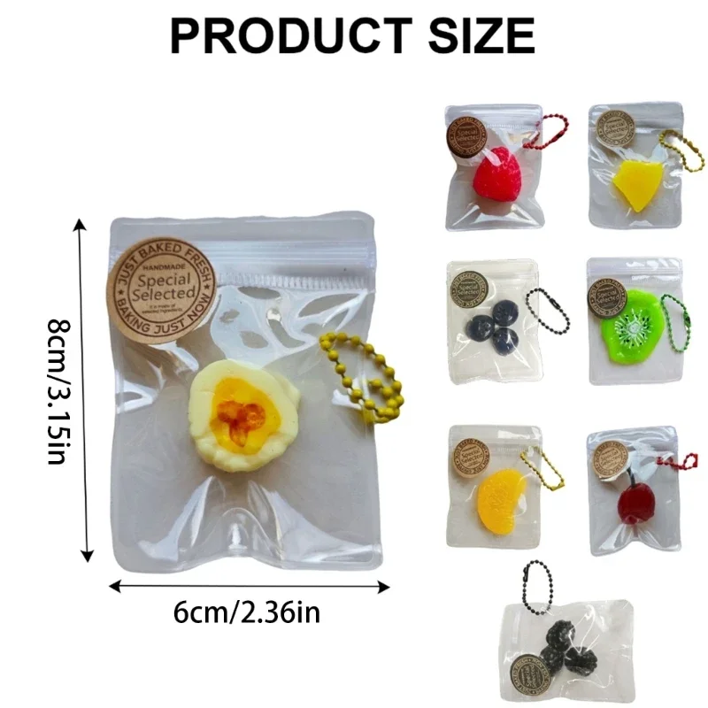 1PC Portable Small Fruit Stress Reliever Fashion Accessory for Work School Home Soft TPR Materials Squeeze Toy for Household