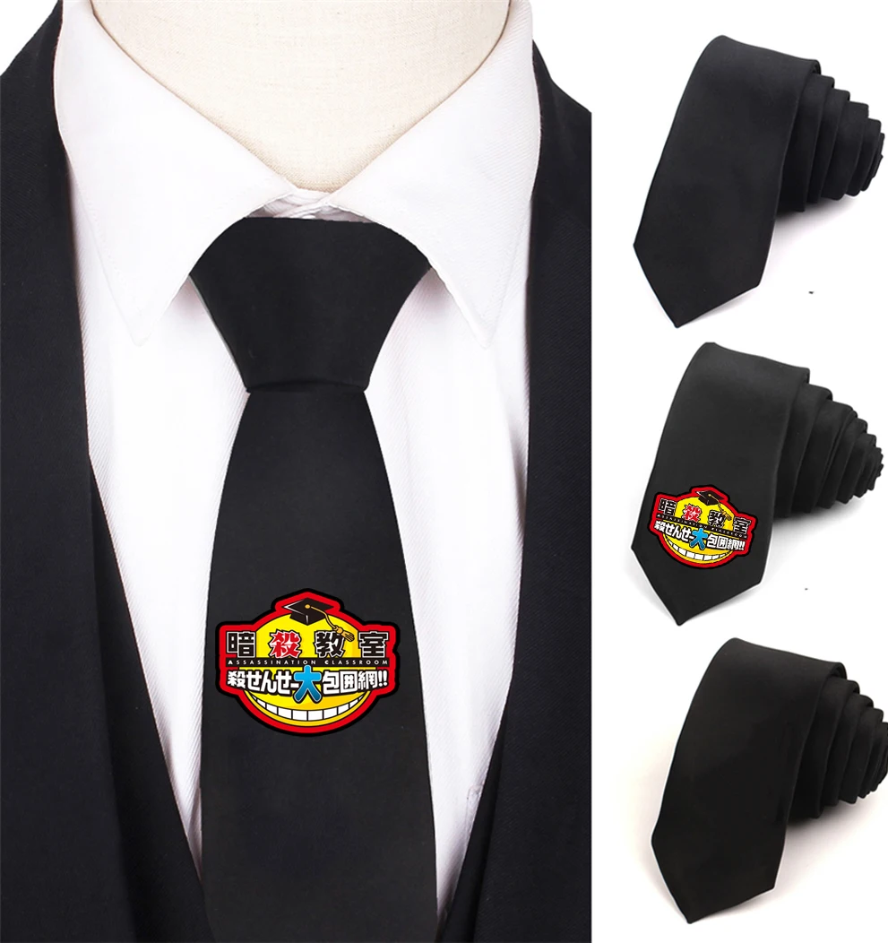 Kids boys necktie Tie school easy ties Anime Assassination Classroom Necktie Boy's Children Necktie  Neck Tie Teenager Neck Tie