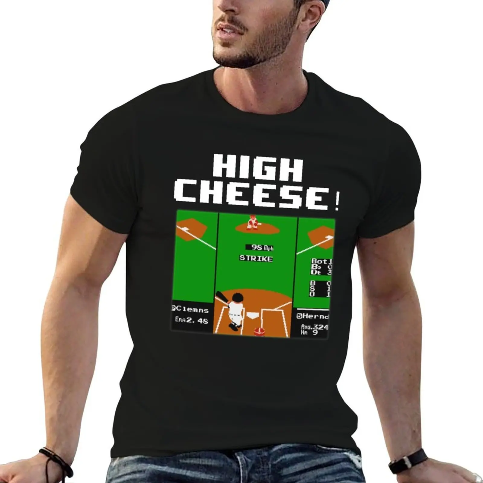 

RBI Baseball High Cheese Retro Game T-Shirt t shirts for man pack cotton cotton tshirt 100% T-Shirt
