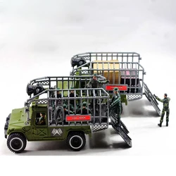 Dark Source 1/18 Scale Soldier Truck Transport Personnel Carrier Vehicle Model Match 3.75 Inch Action Figure Toy Display Gifts