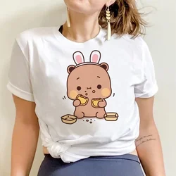 2024 Bubu Dudu Cartoon T Shirt Women Kawaii 90s Y2k Clothes Anime Tops 2000s Vintage T-shirt Unisex Tshirt Female cotton