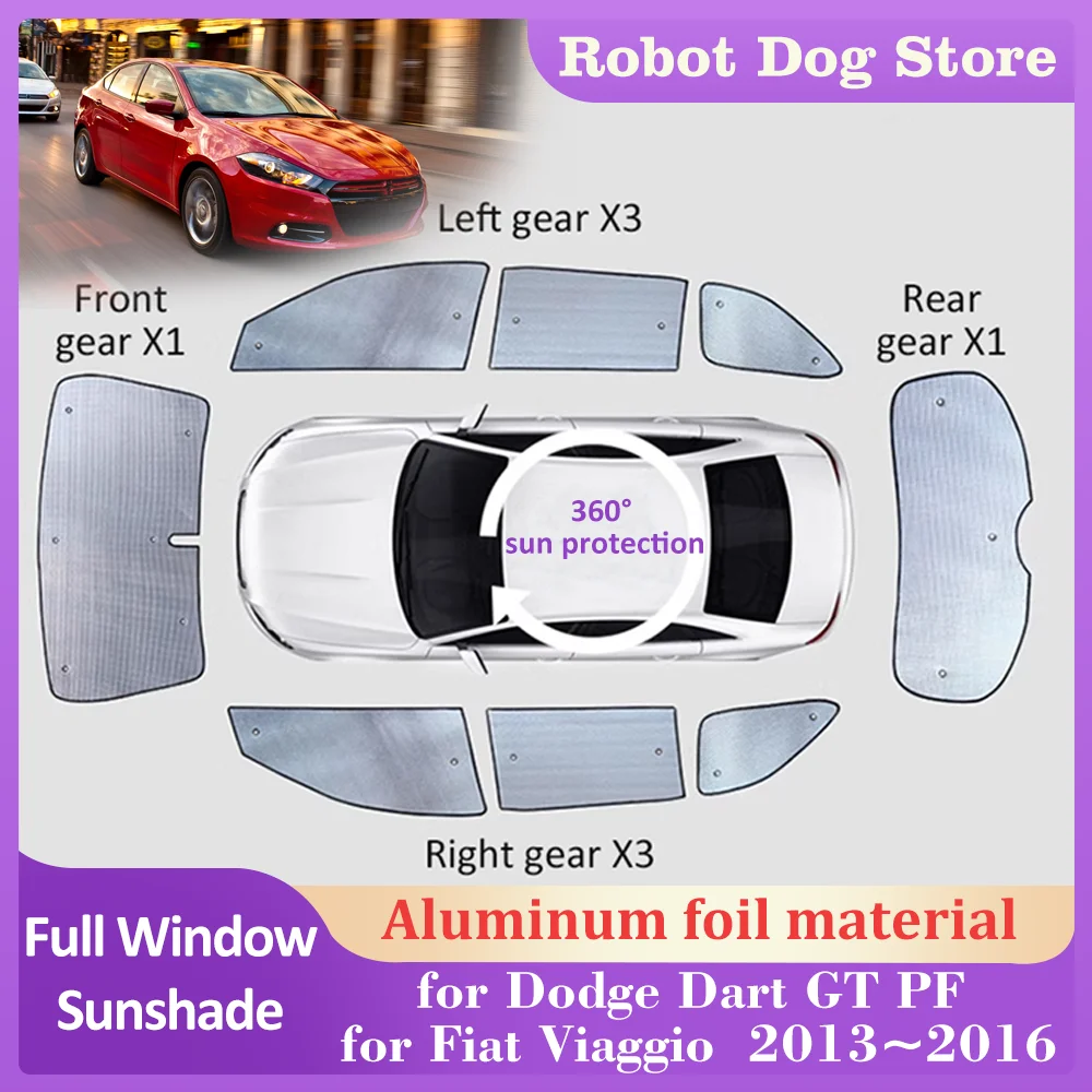 Car Sunshades for Dodge Dart GT PF Fiat Viaggio 2013~2016 Roof Windows Sun Visor Sunroof Windshield Curtain Cover Accessories