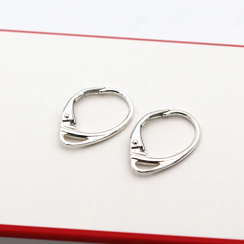 1 Pair Solid 925 Sterling Silver French Leverback Hinged Earring Wire Hook with Closed Jump Ring DIY Accessories Making Supplies