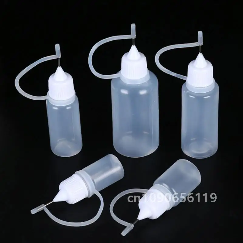 5ml 10ml 30ml 50ml 100ml Needle Tip Squeeze Glue Bottle PE Plastic Dispensing Bottle ELiquid Paint Oil Container