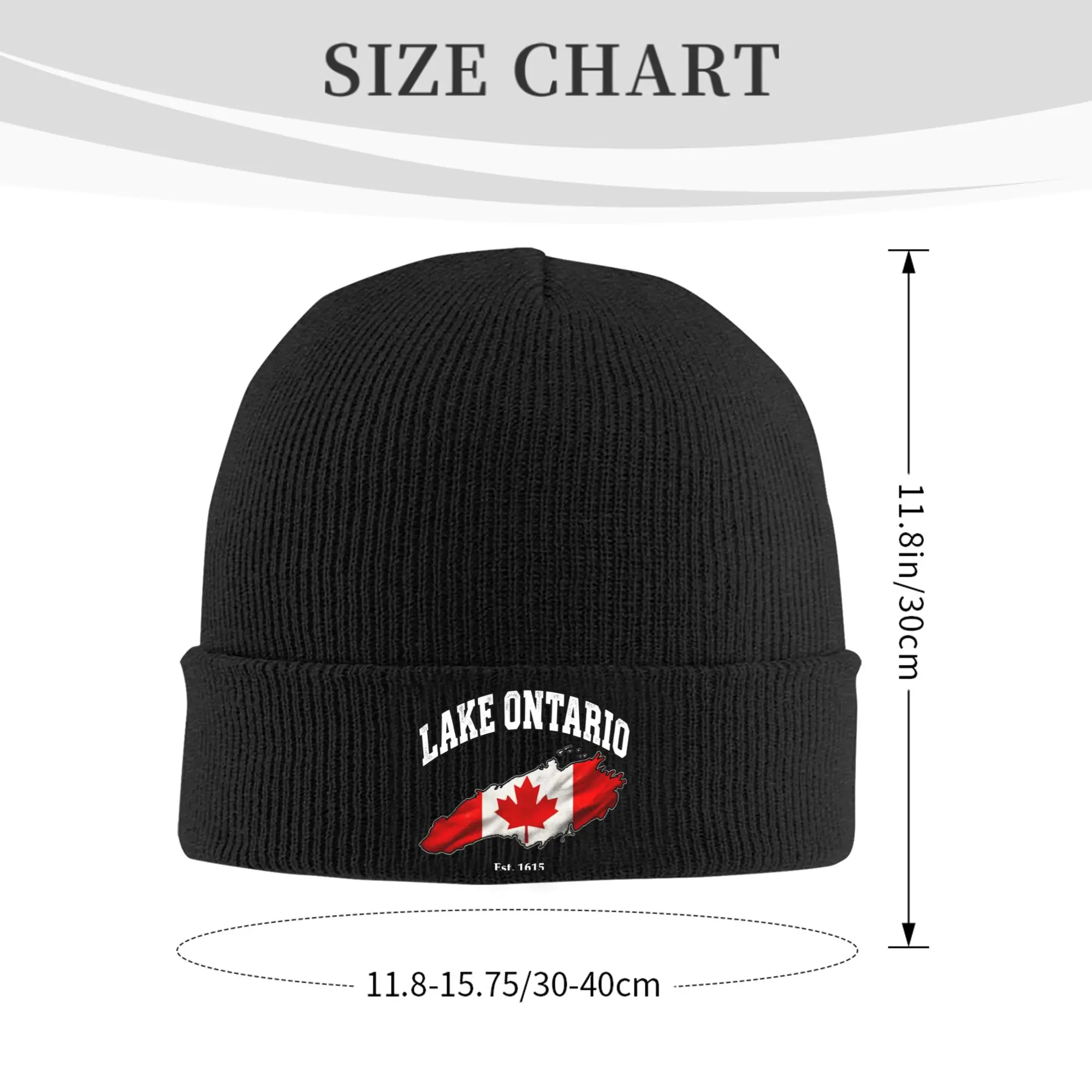 Lake Ontario Est 1615 Canada Hats Autumn Winter Beanies Ski  Cap Unisex Acrylic Bonnet