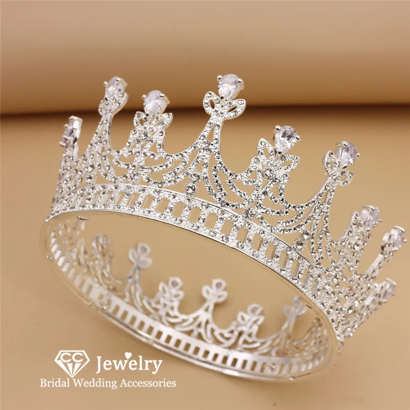 

CC Crystal Crown Wedding Hair Accessories Women Hairwear Bridal Headdress Engagement Jewelry Princess Diadems Pageant Gift HS187