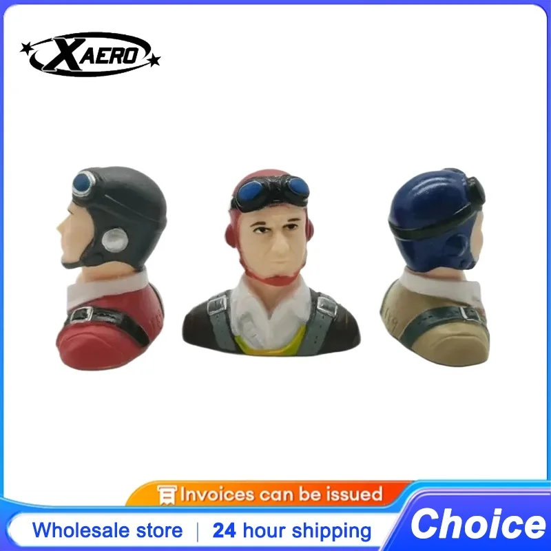 

1/9 Scale Civil Pilot Figure for RC Plane with Hat Red Blue Grey XAERO Model Airplane Cockpit Crew Doll Toy Pilot Accessory