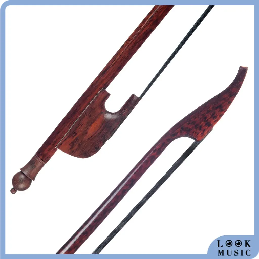 LOOK Professional Snakewood Bow 16'' Size Viola Bow Baroque Style Round Stick AAA Grade Black Horsehair Fast Response