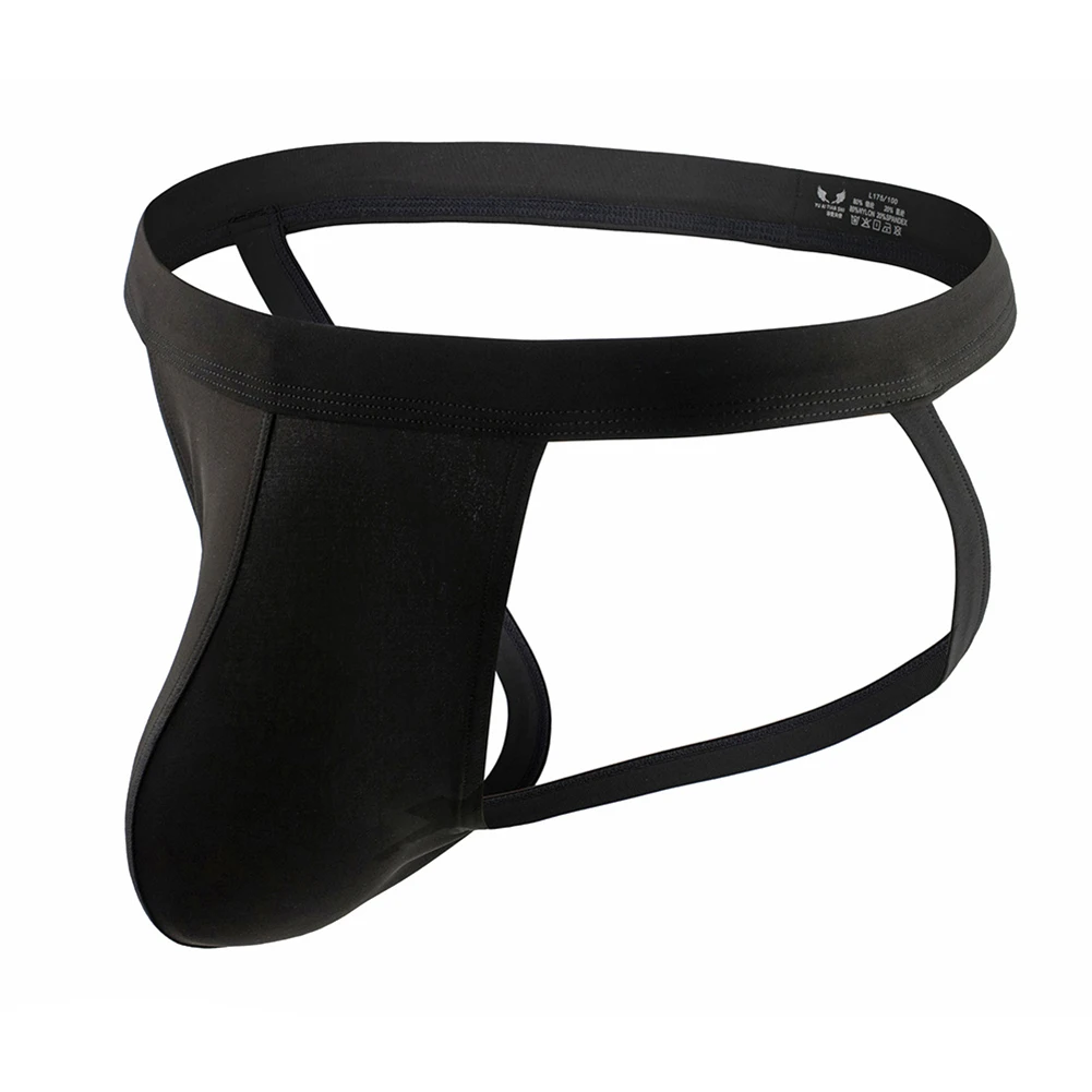 

Men\\'s Underwear Underwear Casual Comfortable Jock Strap Mid-rise Slight Stretch Thongs Black/White Breathable