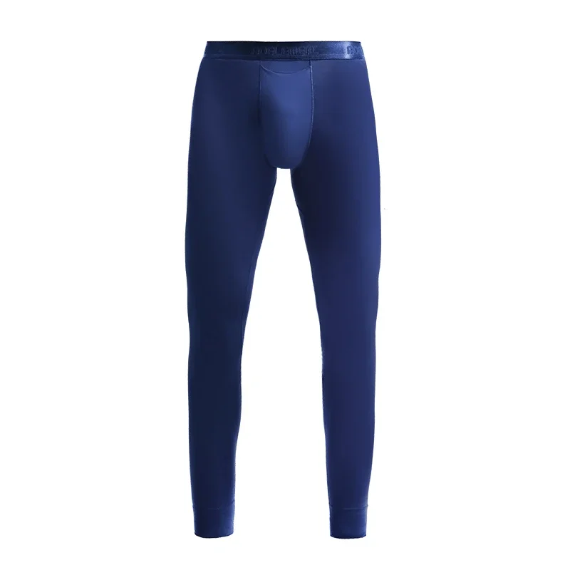 Long johns men's thin cotton wool pants scrotal support leggings single piece spring, autumn and winter thermal pants line pants