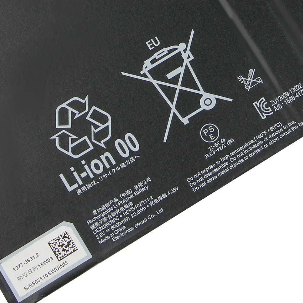 Replacement Battery LIS2206ERPC For SONY Xperia Z2 Tablet SGP-521 SGP541CN Quality Batteries 6000mAh 4.35V With Tool