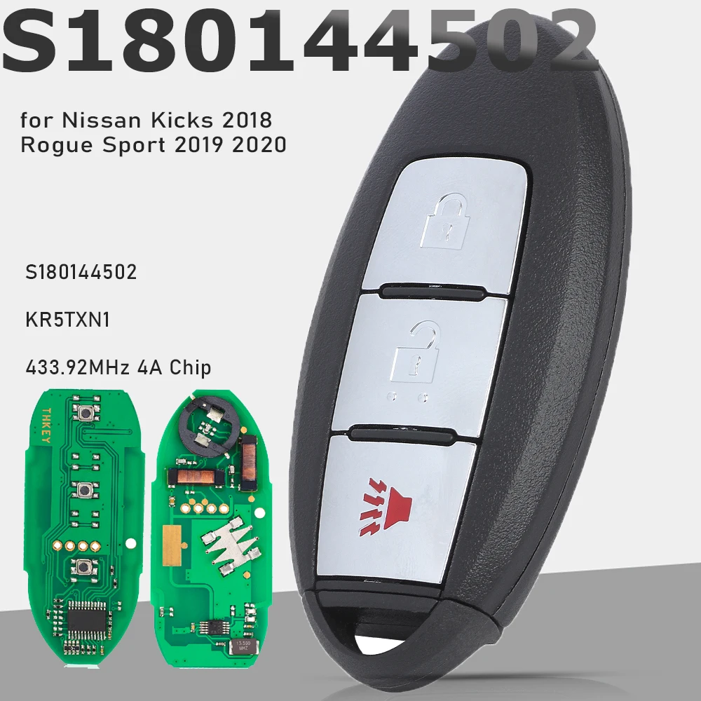 

KEYECU S180144502 Умный дистанционный брелок 433,92 МГц 4A чип для Nissan Kicks 2018 Rogue Sport 2019 2020