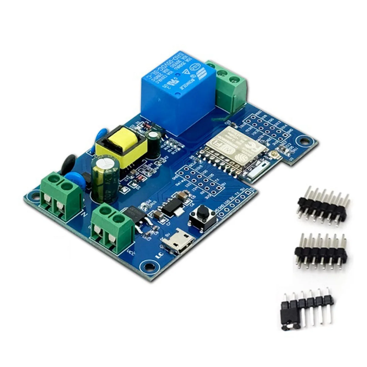 JAS-Relaismodule ESP-07 Enkele WIFI-module AC/DC-voeding ESP8266 Ontwikkelingsbord Secundaire ontwikkelingsmodule