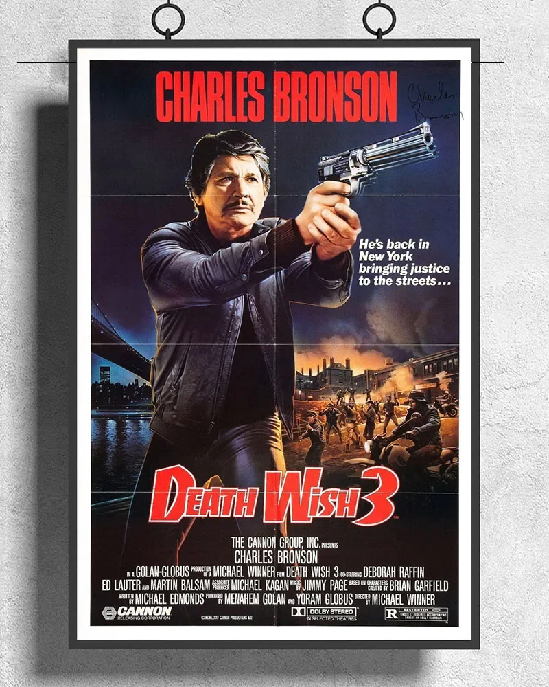 L431 Charles Bronson BEATH WISH 3 MOVIE Classic Silk Fabric Poster Art Decor Indoor Painting Gift