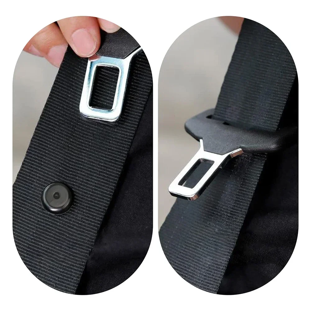 Maintain Seat Belt Buckle Position, Black Universal Fit Stopper Kit, 4 Pairs Button Buckle Stop, Durable and Easy Installation