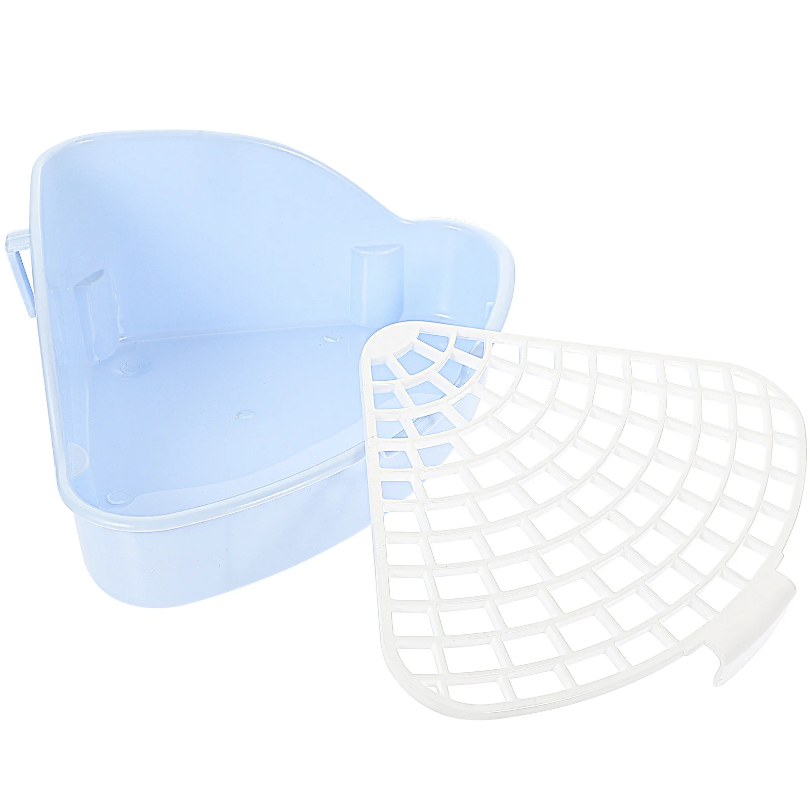 

Small Animal Litter Box Premium Pp Material Double Hook Design Easy Clean Grid Structure Bunny Toilet Guinea Pig Potty