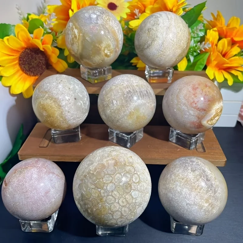 1pc Natural Pattern Ball Unique Crystal Craft with Natural Holes/Perfect Interior Decorative Stone/Perfect Gift for Family