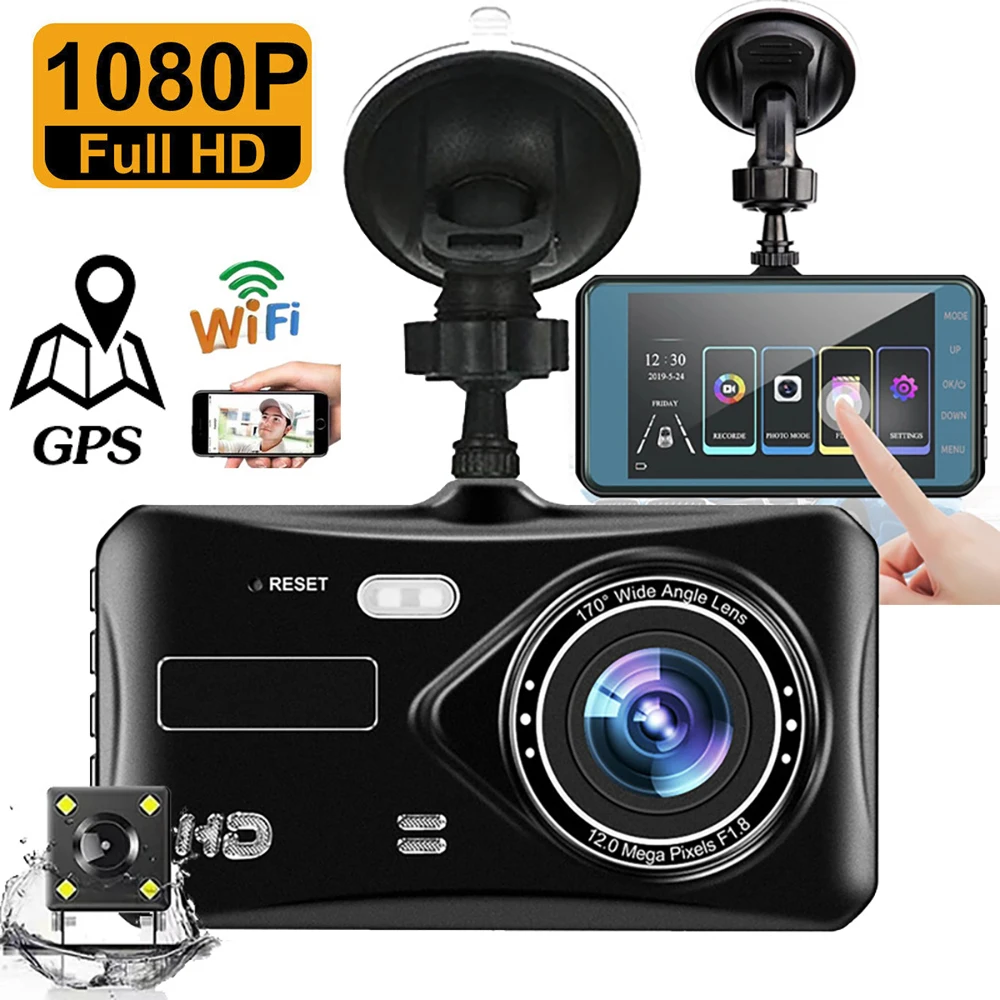 Car DVR WiFi 1080P Dash Cam Rear View Video Recorder Vehicle Black Box Dashcam Auto Car Camera Registrator GPS Car Accessories