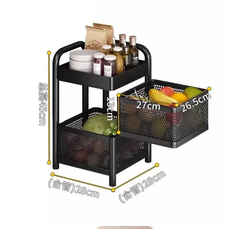 Picture 5: Rotating Shelves Trolleys Kitchen Ceiling Multi-layer Trolleys Multi-functional Storage Carro De Cocina Restaurant Furiture