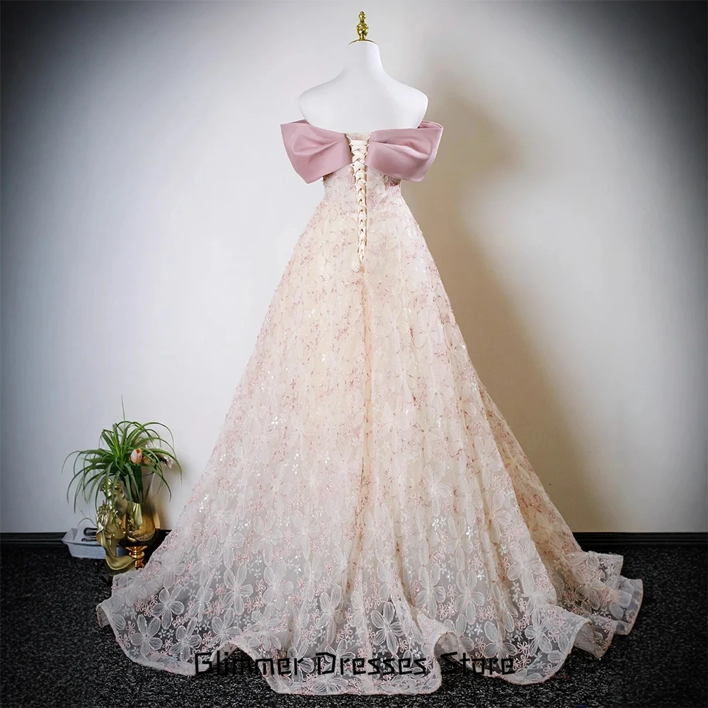 Hochwertige Promi-Kleider, klassisch, A-Linie, schulterfrei, kurze Ärmel, Abendkleid, exquisites Ballkleid, individuelle Blumen
