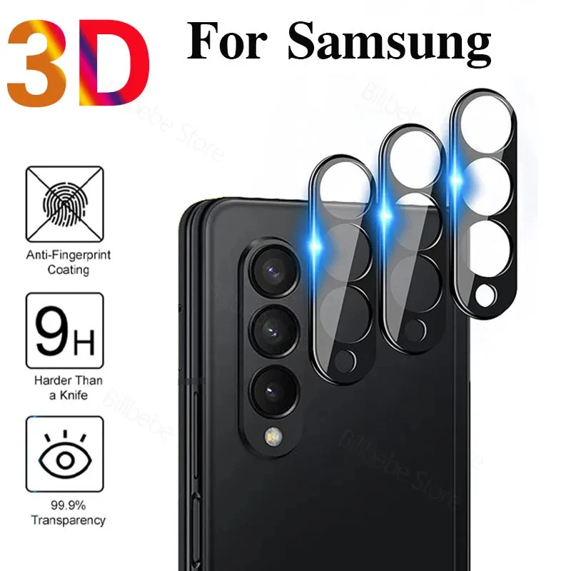 3D Curved Tempered Glass Camera Back Lens Screen Protector Z Fold 3 Z Fold 4 Lens Protector for Samsung Galaxy Z Fold3 Fold4