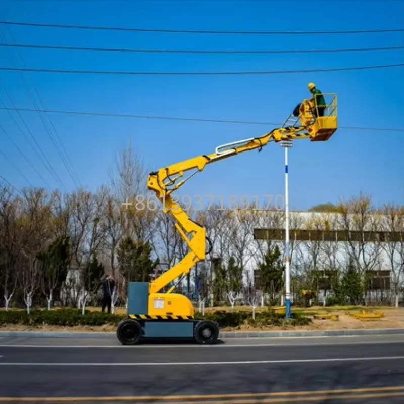 22m Self-propelled Cherry Picker Lift Telescopic Aerial Work Platform Articulated Towable Electric Crawler Spider Lift Boom Lift