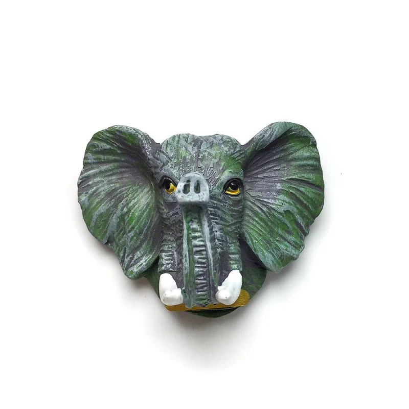 

Africa Tanzania Kenya 3D Elephant Head Creative Magnetic Fridge Magnet Creative Travel Souvenir Gift