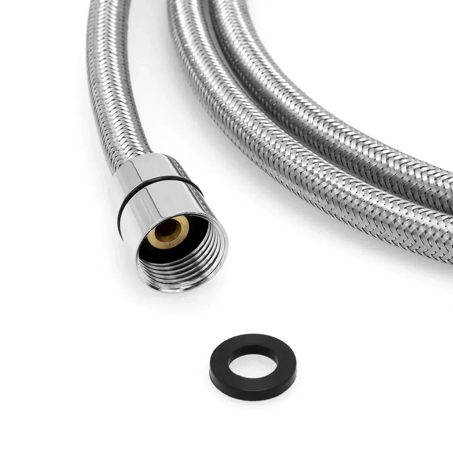 50/60/70/80/150cm F1/2 M10*1 Replacement Faucet Hose Pull Out Hose 304 Stainless Steel Hose Tube Shower Kitchen Accessories