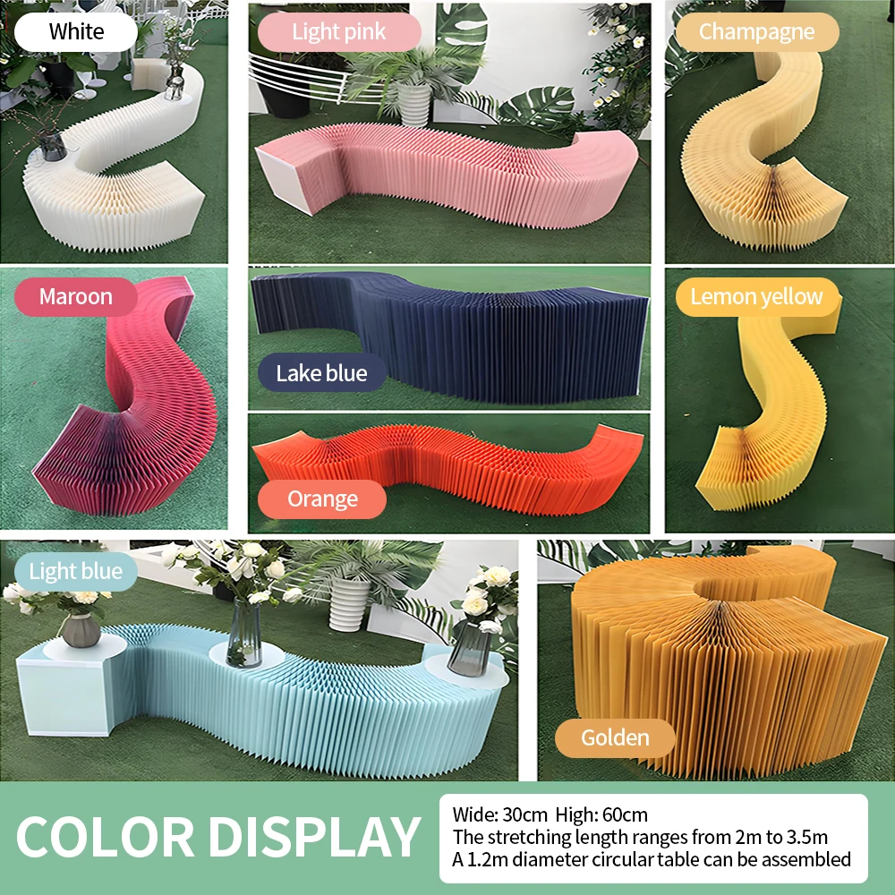 Wedding Accessories Foldable Paper Display Stand Divided Display Stand Suitable for Wedding Decoration Boutique Exhibition