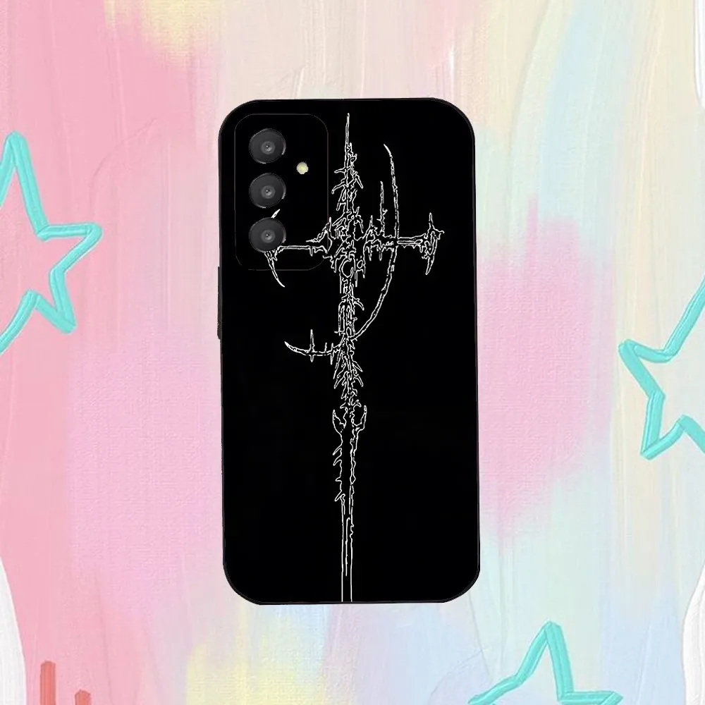 Cyber Sigil Cross Phone Case For Samsung Galaxy A52 A12 A51 S21 Edge S22ULTRA S23 S20LITE Plus Ultra Black Cover