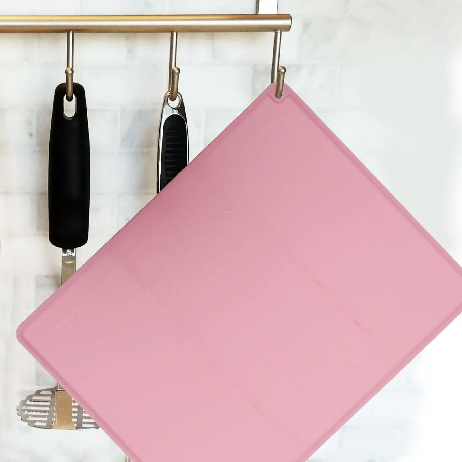 Silicone Pastry Mat Non Stick Dough Rolling Pad Flat Wrinkle Resistant Baking Mat for Rolling Cutting Measuring Dough