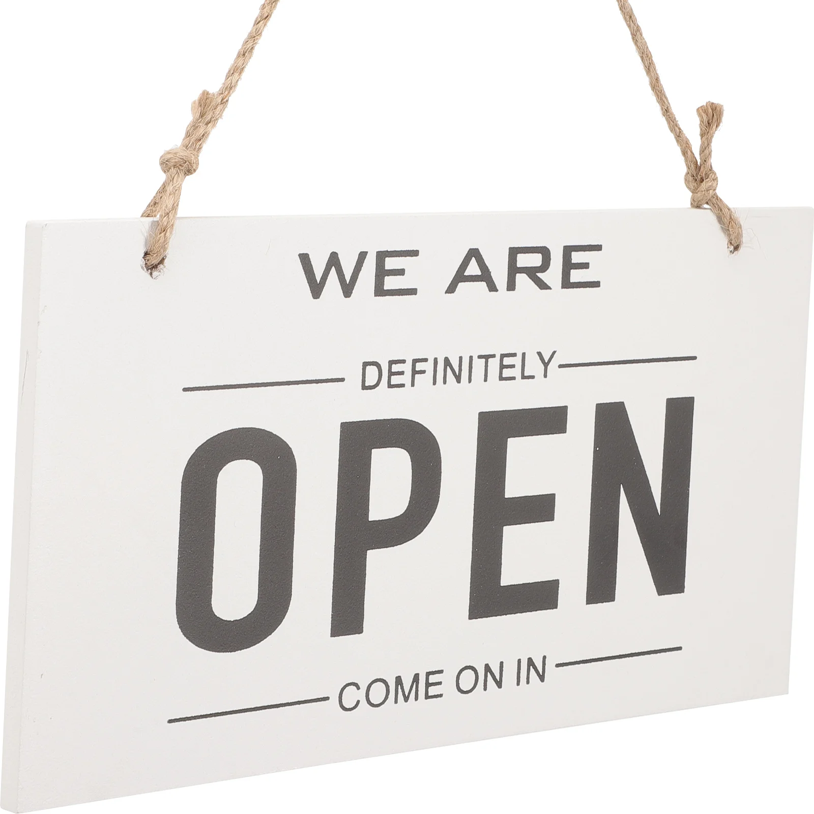 

Wooden Door Sign Double Sided Open Closed Shop Decor Business Signs Rustic Design Rope Flip Office Christmas