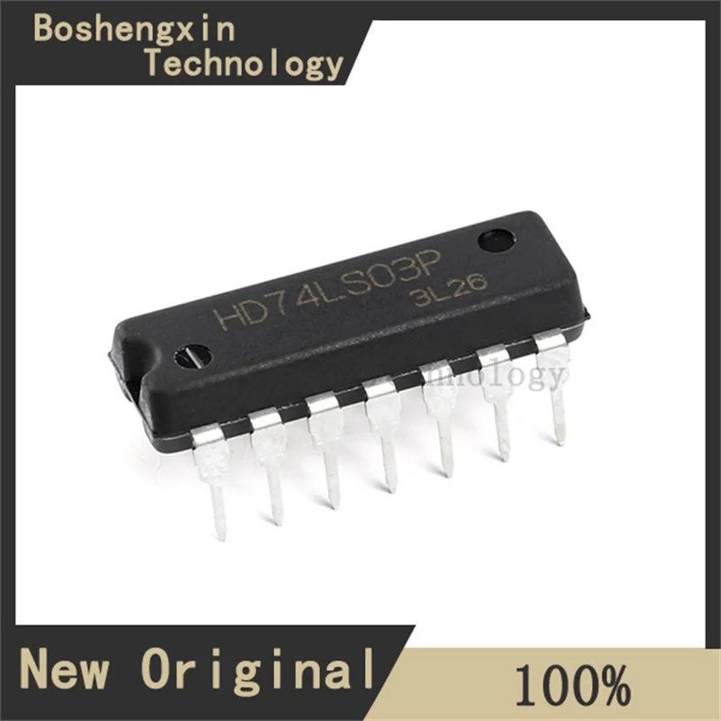 10Pcs HD74LS03P DIP-14 NAND/Open collector logic chip HD74LS03P