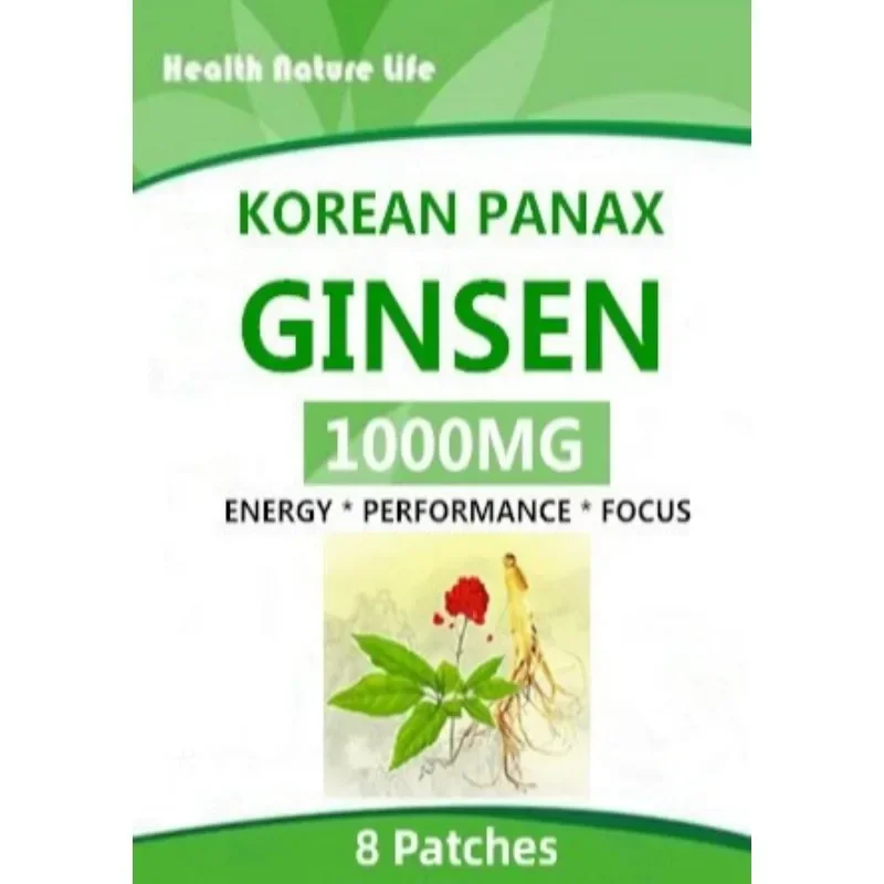 Natural Red Panax Ginseng Extract - Healthy Aging Formula - Transdermal Patches.Patches Made in USA. 8 Weeks Suppply