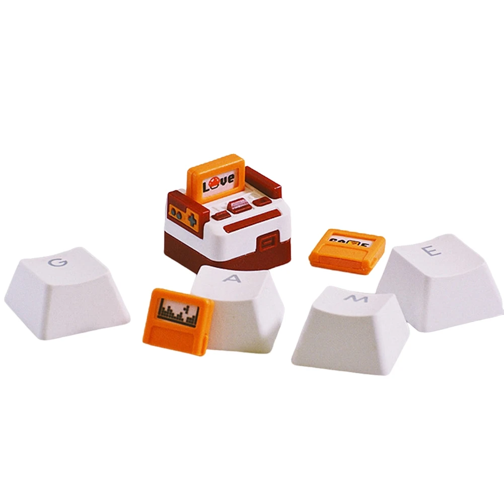 Classic Retro FC Famicom Keycaps Compatible Axle Switch Mechanical Keyboard for Cherry MX/Cross Column Axle/Compatible