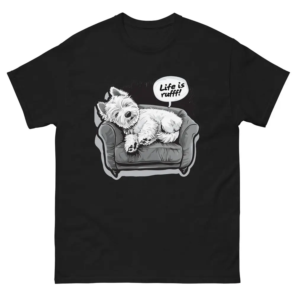 T-Shirt Westie Terrier Dog Unisex Guilty Pet Design Puppy Lover Gift Woman Life  High Quality 100%Cotton Short Sleeve