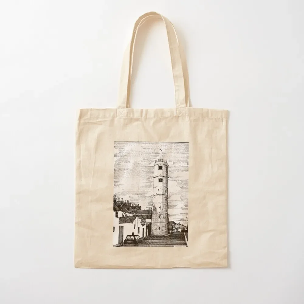 

163 - BATH TERRACE LIGHTHOUSE, BLYTH (INK 1988) Tote Bag bags woman 2025 Women's shopper bag bag luxury women tote men's