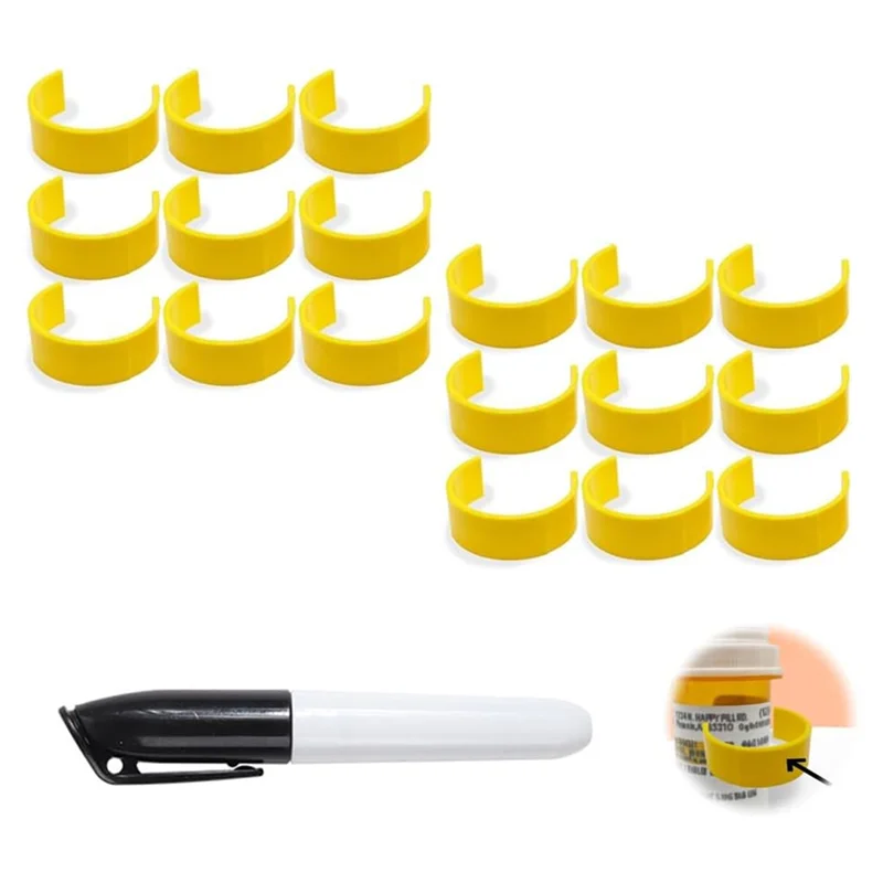 

A29F-Зажим для бутылок с лекарством, Зажим для этикеток для бутылок с лекарствами, легко идентифицируемый лекарственный - Бутылка с этикеткой