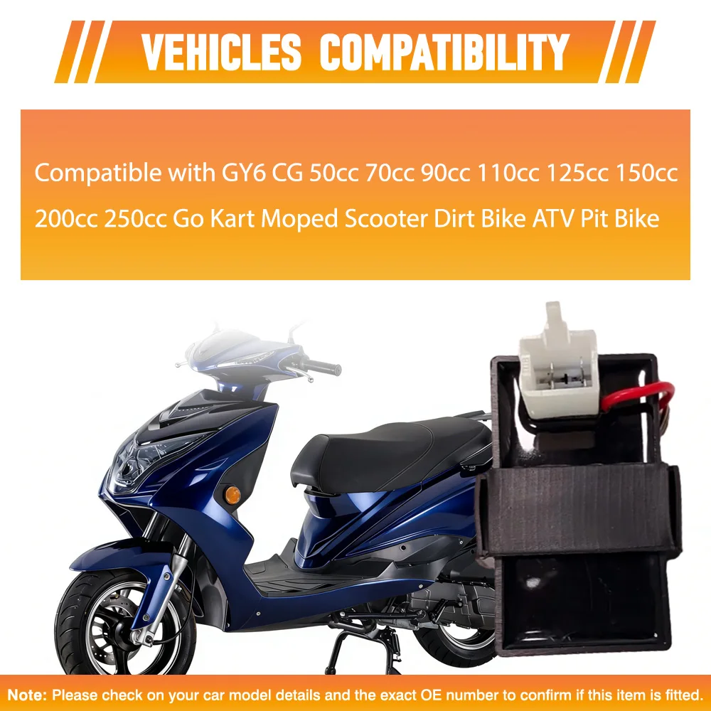 

For GY6 CG 50cc 70cc 90cc 110cc 125cc 150cc 200cc 250cc Go Kart Moped Scooter Dirt Bike ATV Pit 4 Pin DC CDI Box Ignition Unit